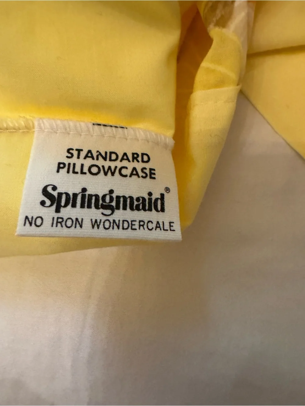Vintage 1970s Yellow Springmade Floral Trim Pillowcases - Set of 2
